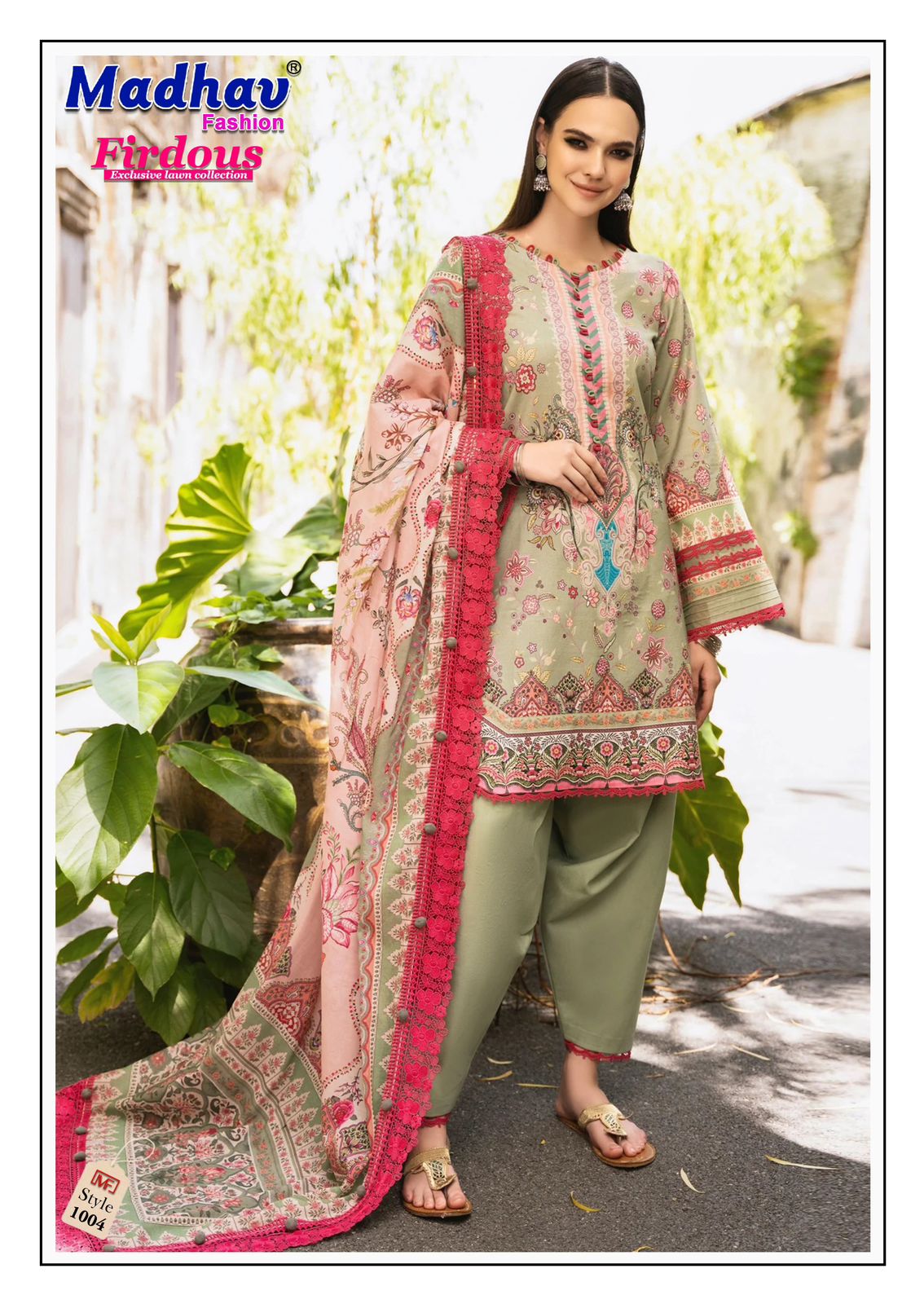 Firdous Vol 3 By Madhav Lawn Cotton Pakistani Dress Material Wholesale Online
